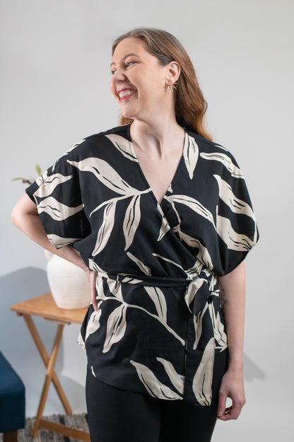 Aphaea Woven Wrap Top
