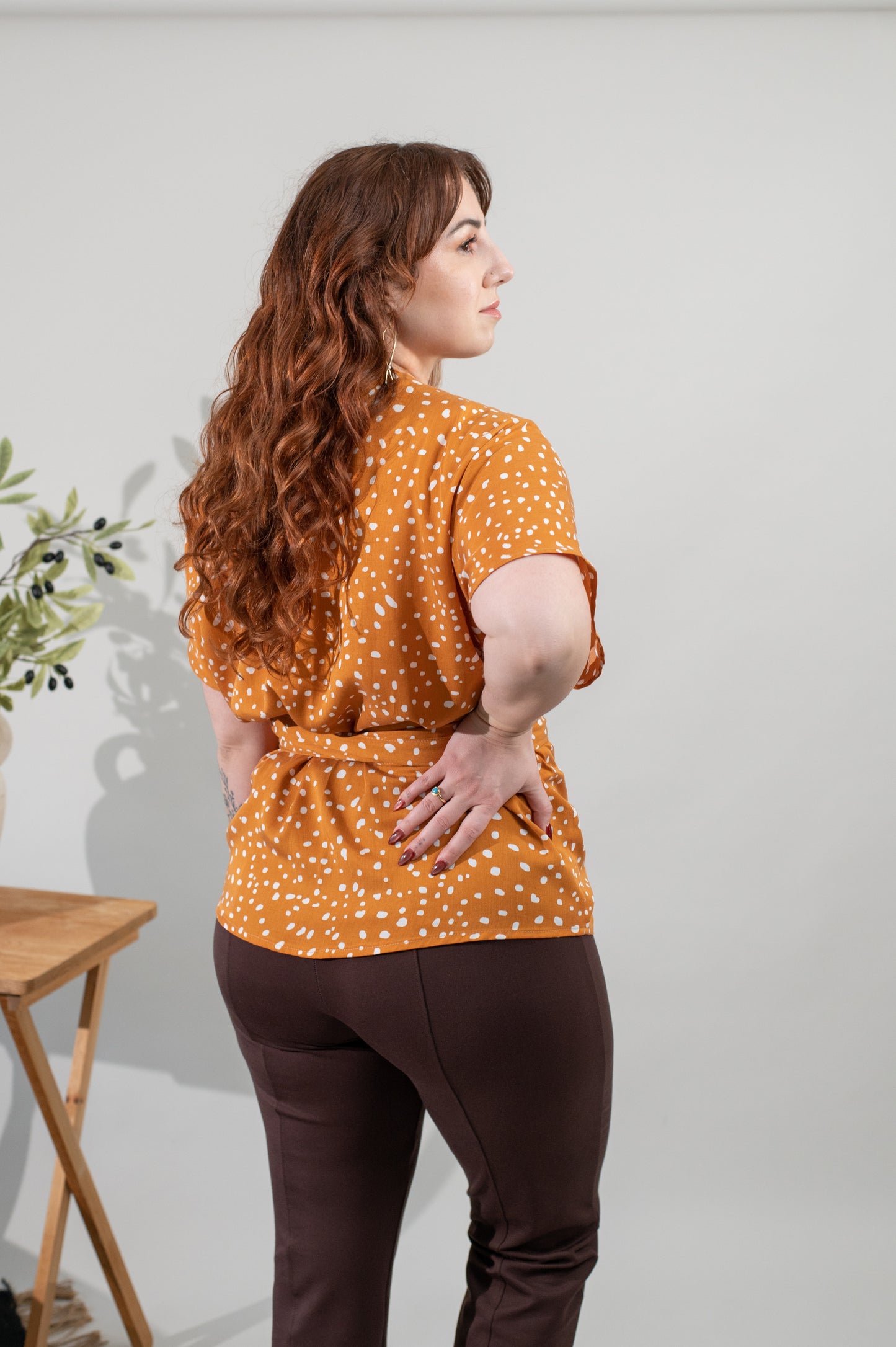 Aphaea Woven Wrap Top