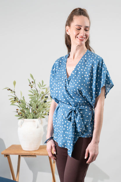 Aphaea Woven Wrap Top