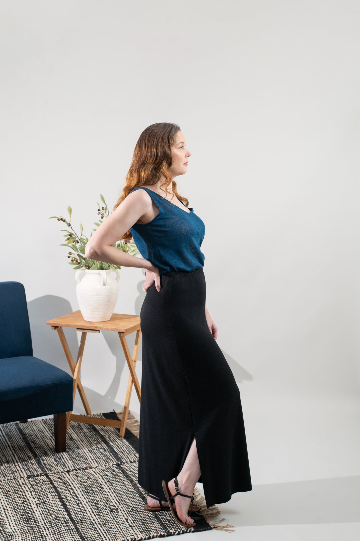 Demeter Slit Maxi Skirt
