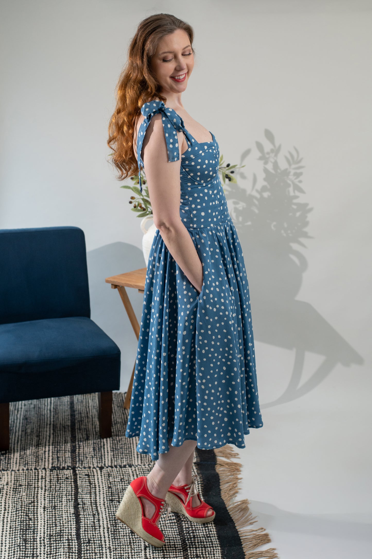 Calypso Basque Waist Dress