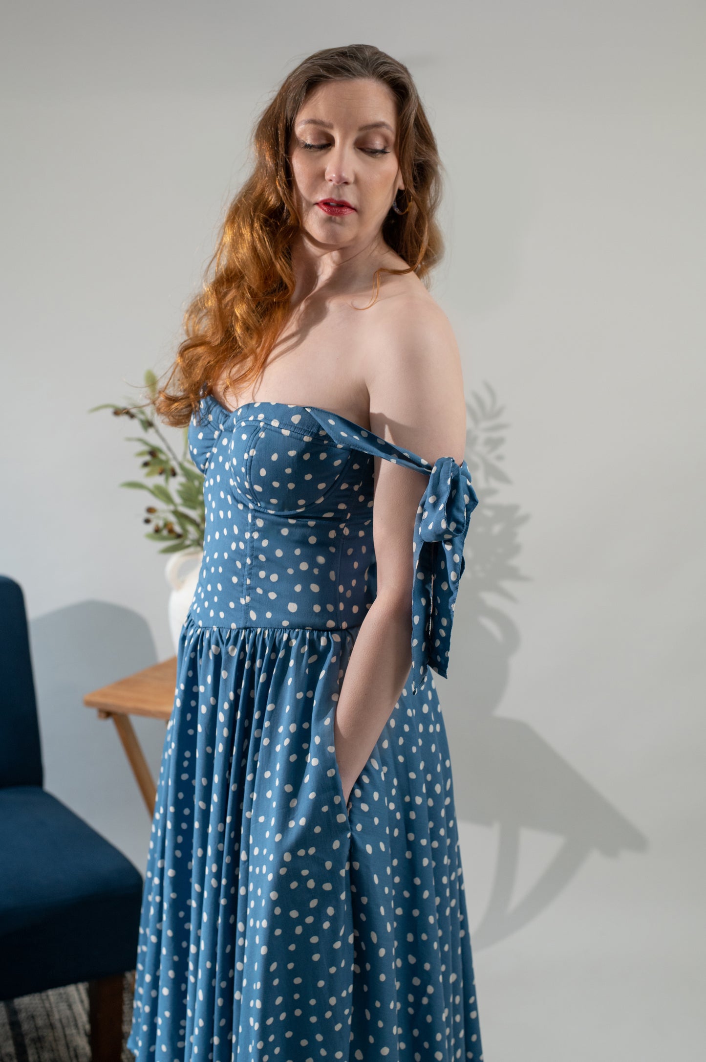 Calypso Basque Waist Dress