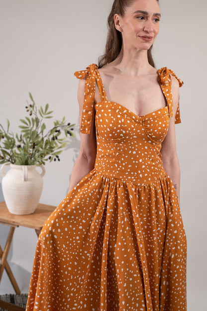 Calypso Basque Waist Dress
