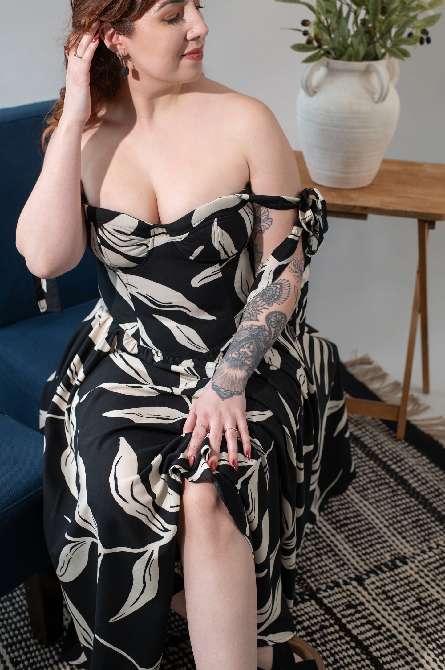 Calypso Basque Waist Dress