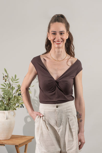 Camilla Twisted Bardot Top